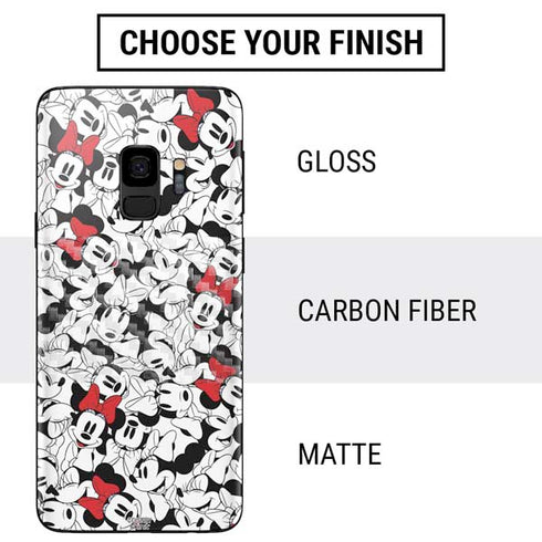 Disney Minnie Mouse Red Color Pop Face Pattern Galaxy S9 Skin